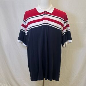 Chaps Red, White, and Navy Polo Shirt